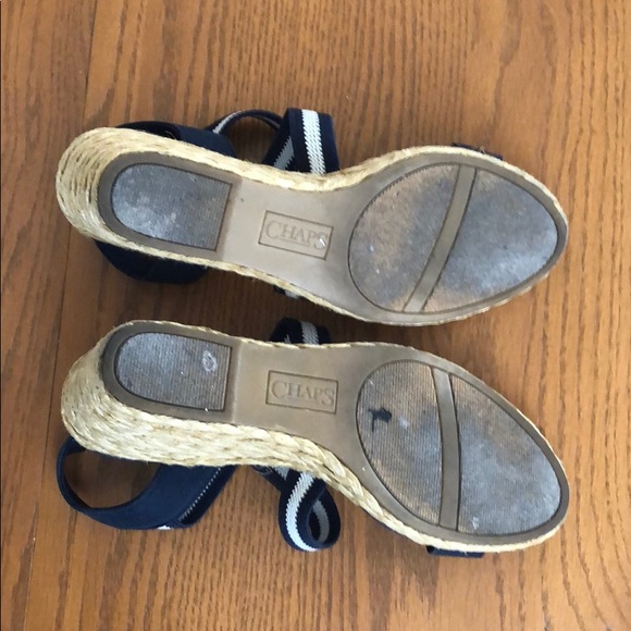 Chaps navy blue and white wedges - Picture 3 of 3